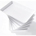 Lifewit White Plastic Serving Trays - 6 Pack Reusable Party Food Platters
