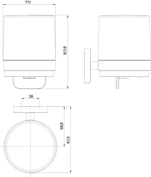 emco Round Soap Dispenser with One-Handed Operation for Wall Mounting for Screwing or Gluing Wall Soap Dispenser for Soap in Matt White - image 5