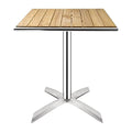 Jolof Store Ash Wood Square Bistro Table – Folding Indoor Outdoor Patio