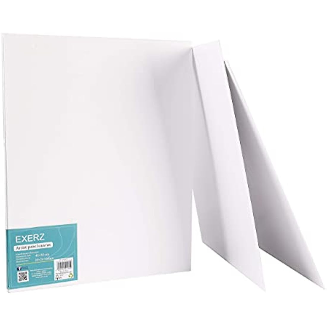Exerz 40x50cm Canvas Panels - 6 Pack Triple Primed 100% Cotton Boards
