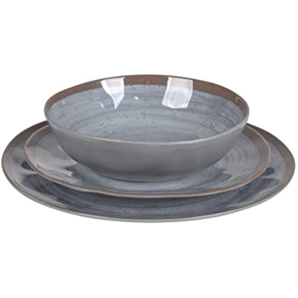 Bo-Camp Melamine Dinnerware Set – 12-Piece Unbreakable Camping Crockery