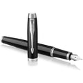 Parker IM Fountain Pen - Black Lacquer with Chrome Trim, Fine Nib