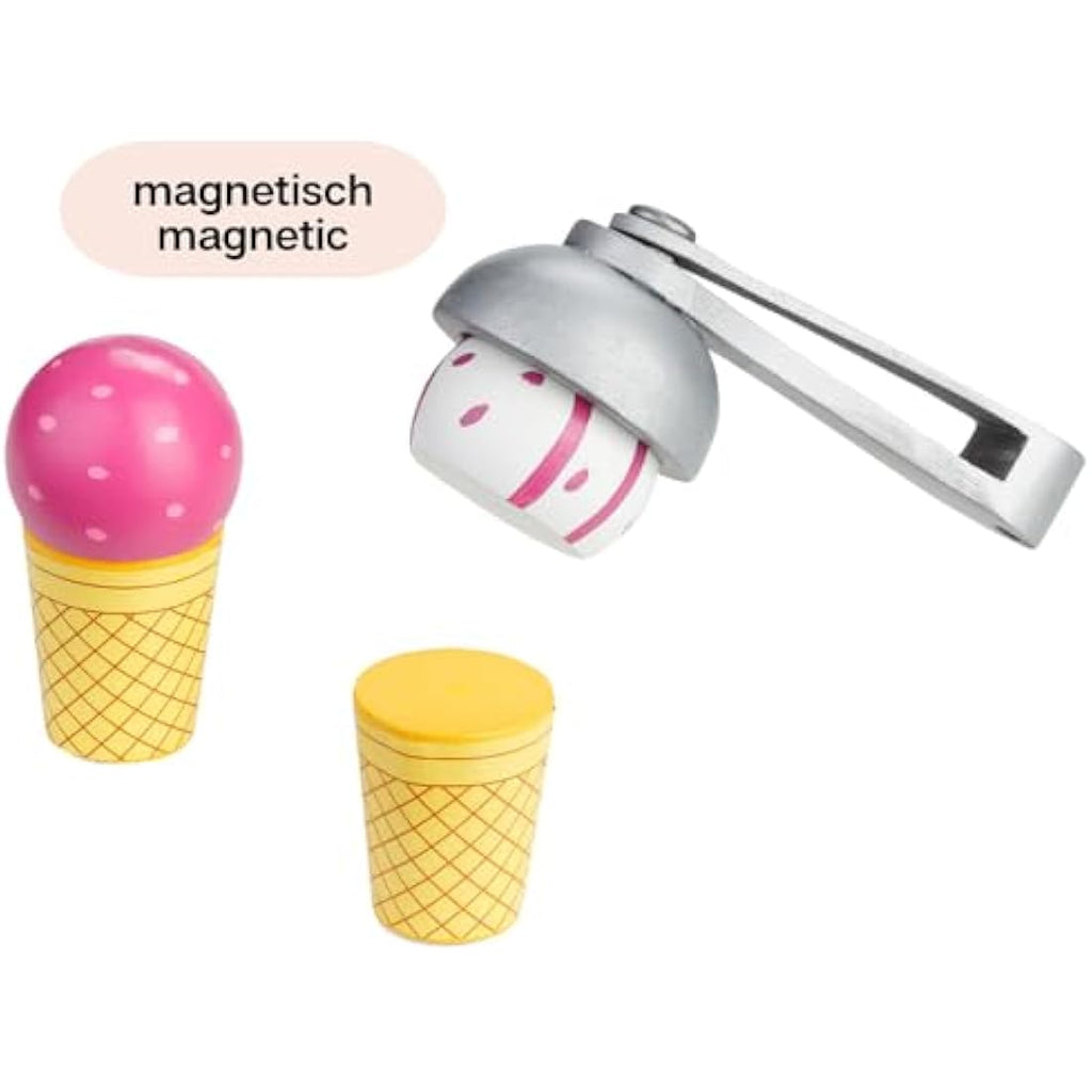 Howa Wooden Ice Cream Parlour Toy Shop with Magnetic Scoop & Play Money