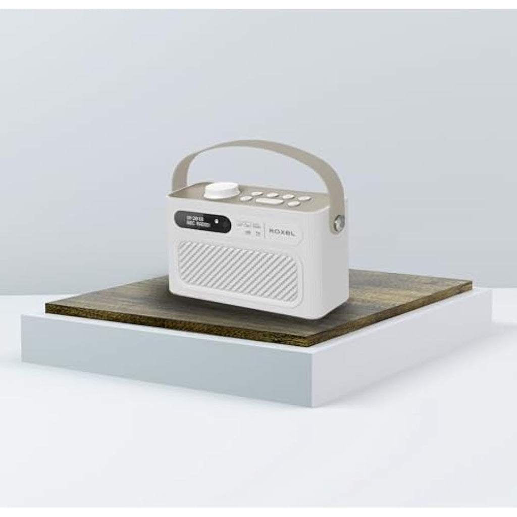 Roxel RDR-40 Portable DAB/DAB+ Digital FM Radio & Wireless Speaker - White