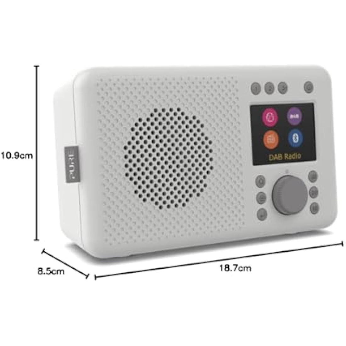 Pure Elan Connect Portable DAB+ Radio with Bluetooth 5.0 – Stone Grey