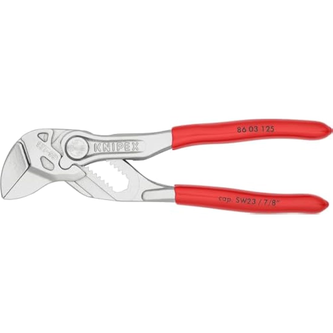 Knipex Mini Pliers Wrench | Chrome-Plated with Plastic Grip – 125mm