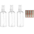 Fine Mist Spray Bottles - 3pc 50ml Clear Travel Containers
