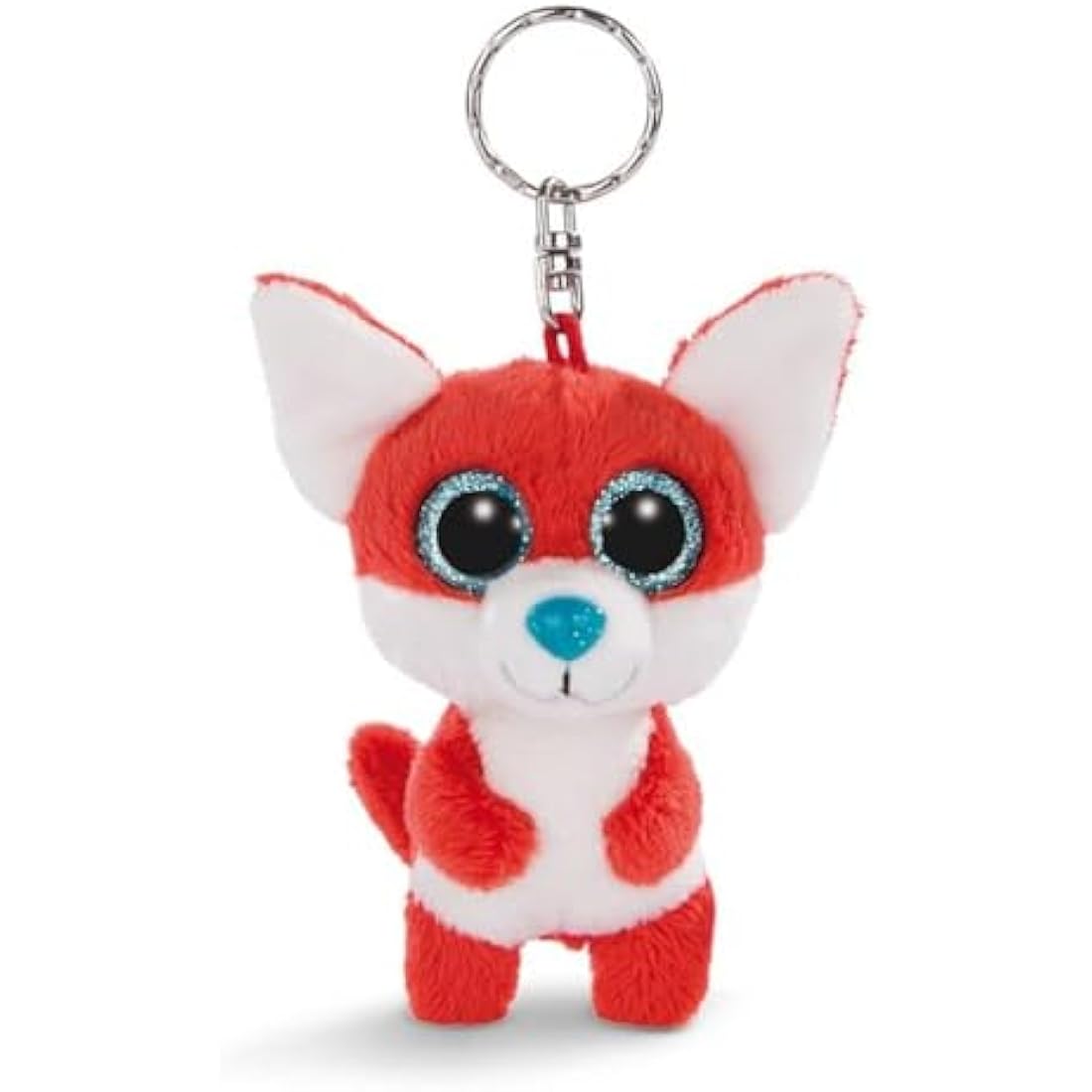 NICI GLUBSCHIS Fox Jayson Keyring – 9cm Plush Stuffed Animal Keychain