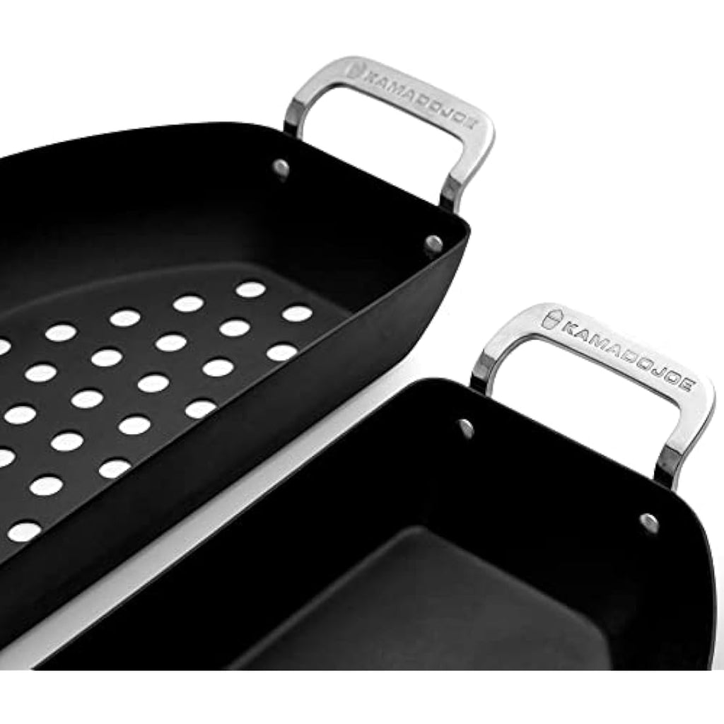 Kamado Joe Karbon Steel Half-Moon Pan Set – Non-Stick Grill Cookware
