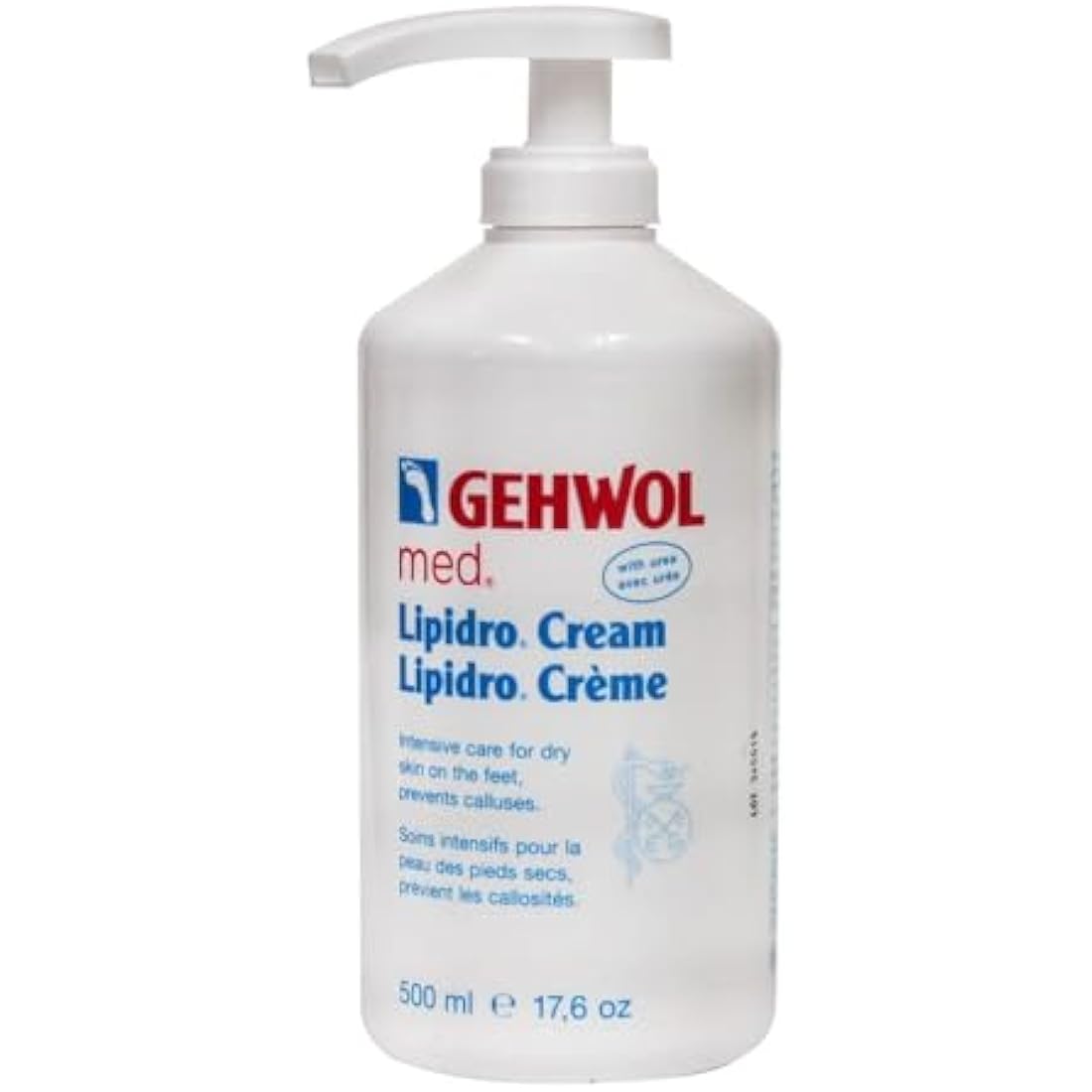 Gehwol Med Lipidro Foot Cream for Dry and Sensitive Skin – 500ml