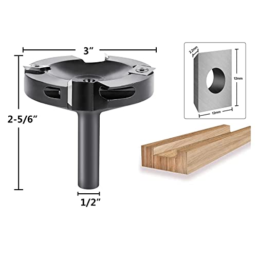SpeTool Spoilboard Surfacing Router Bit | 1/2" Shank 3" CNC Flattening
