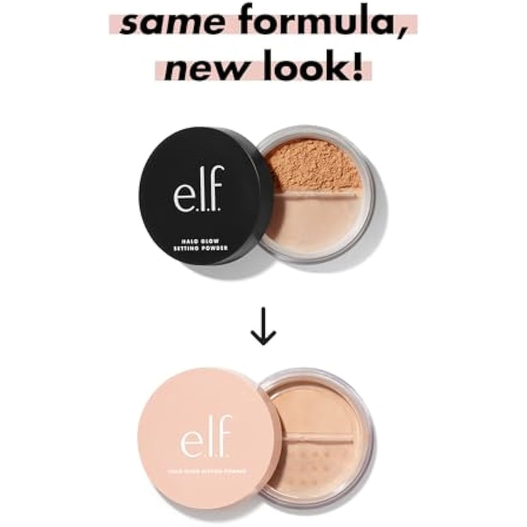 e.l.f. Halo Glow Setting Powder – Blurring Loose Powder, Medium, 6.8g