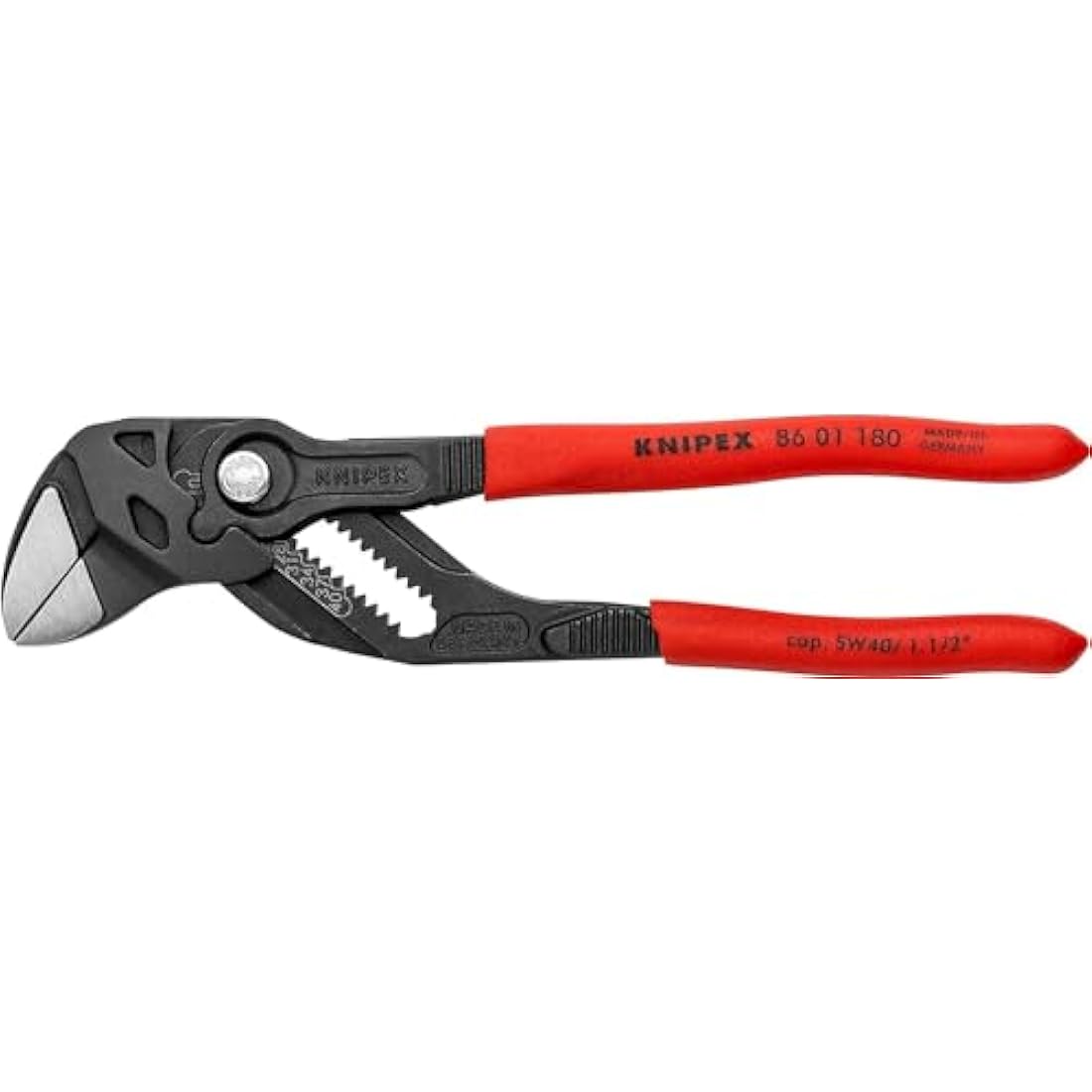 Knipex Pliers Wrench | 180mm Adjustable Spanner with Plastic Grip
