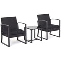 Mondeer 3 Piece Rattan Patio Bistro Set – 2 Seater Garden Furniture