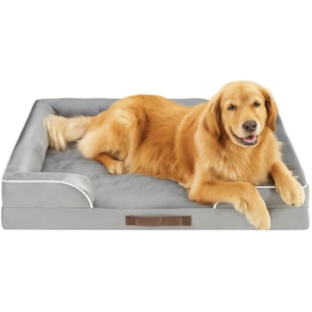 Orthopedic Memory Foam Dog Bed – Waterproof XL Bolster Sofa