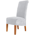Velvet Dining Chair Covers – XL Stretch Slipcovers, 4 Pack