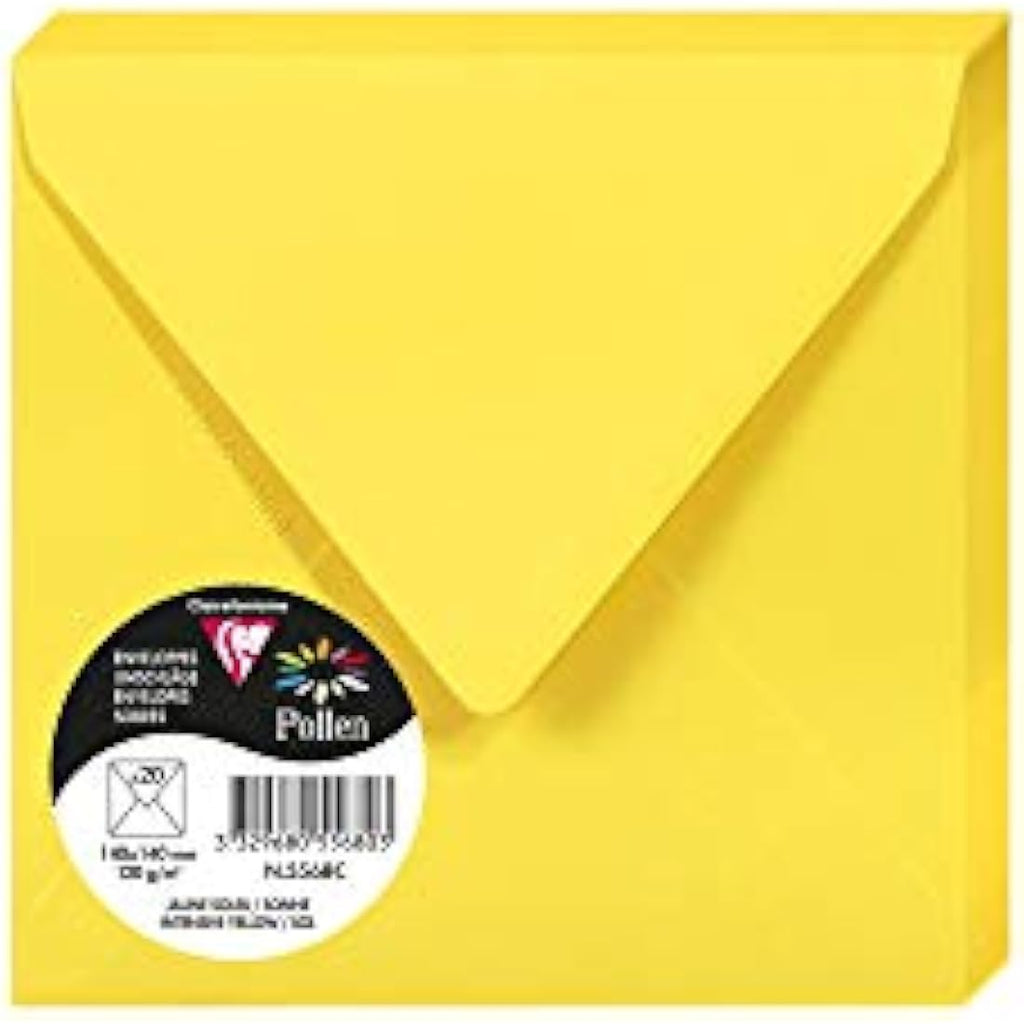 Clairefontaine Pollen Envelopes – Intensive Yellow 140mm (Pack of 20)