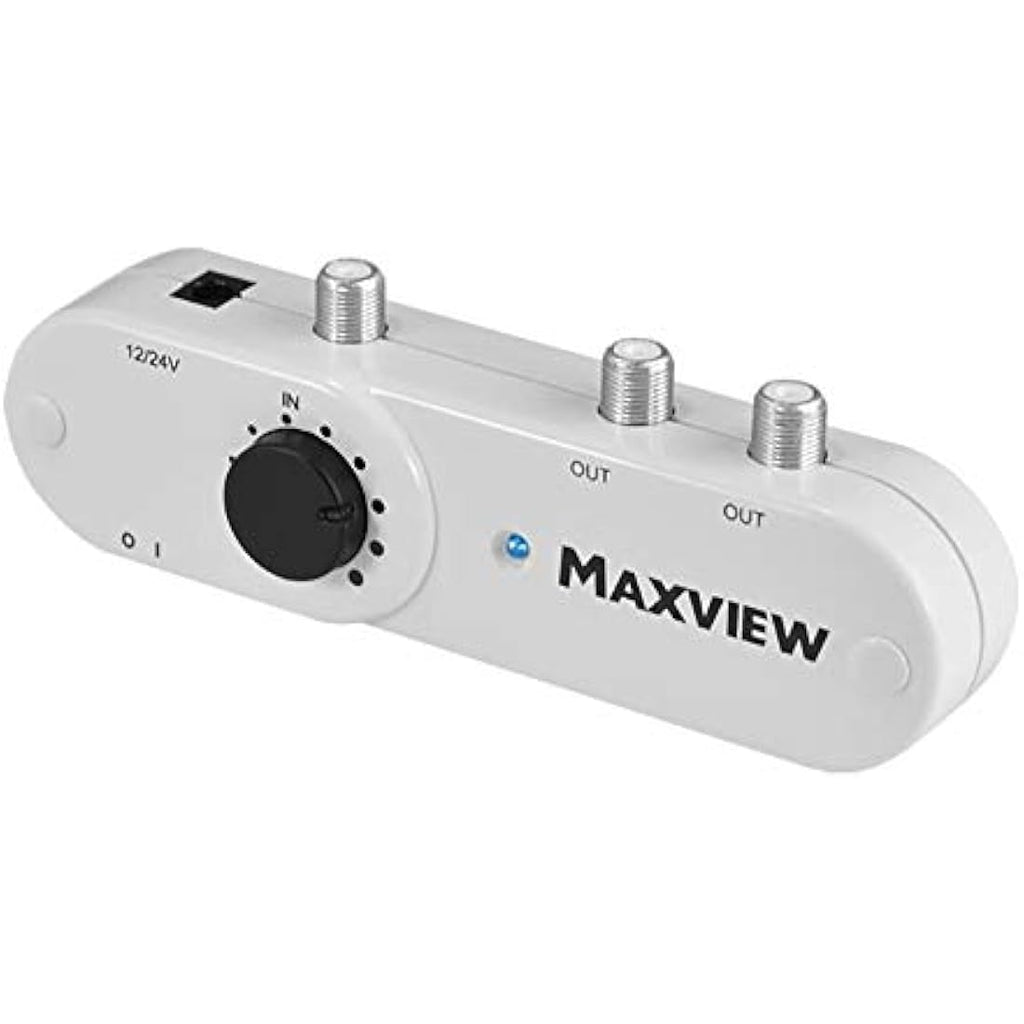 Maxview MXL008 12V/24V 2-Way TV/DAB Signal Booster for Caravans
