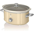 Swan Retro Slow Cooker – 3.5L Capacity with 3 Heat Settings, Cream