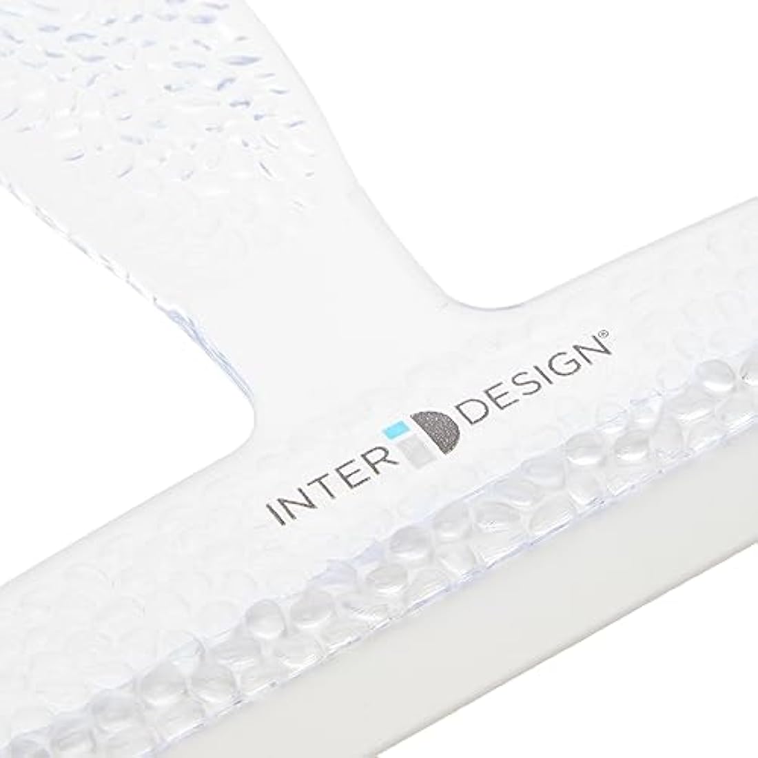 iDesign Shower Squeegee with Suction Cup – Clear Plastic Window Wiper