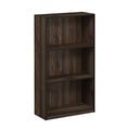 Furinno 3-Tier Wood Bookcase – Modern Storage Display Shelf, Walnut/Black