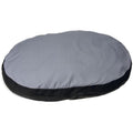 Karlie Oval Dog Bed Cushion – Washable Hygienic Pet Mat, Gray/Black