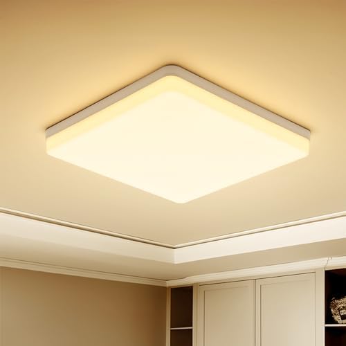 Yafido 48W LED Square Ceiling Light | 3000K Warm White IP44 Waterproof