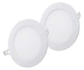 NRG Clever 15W Round Recessed LED Ceiling Panel Light - Warm White 2-Pack