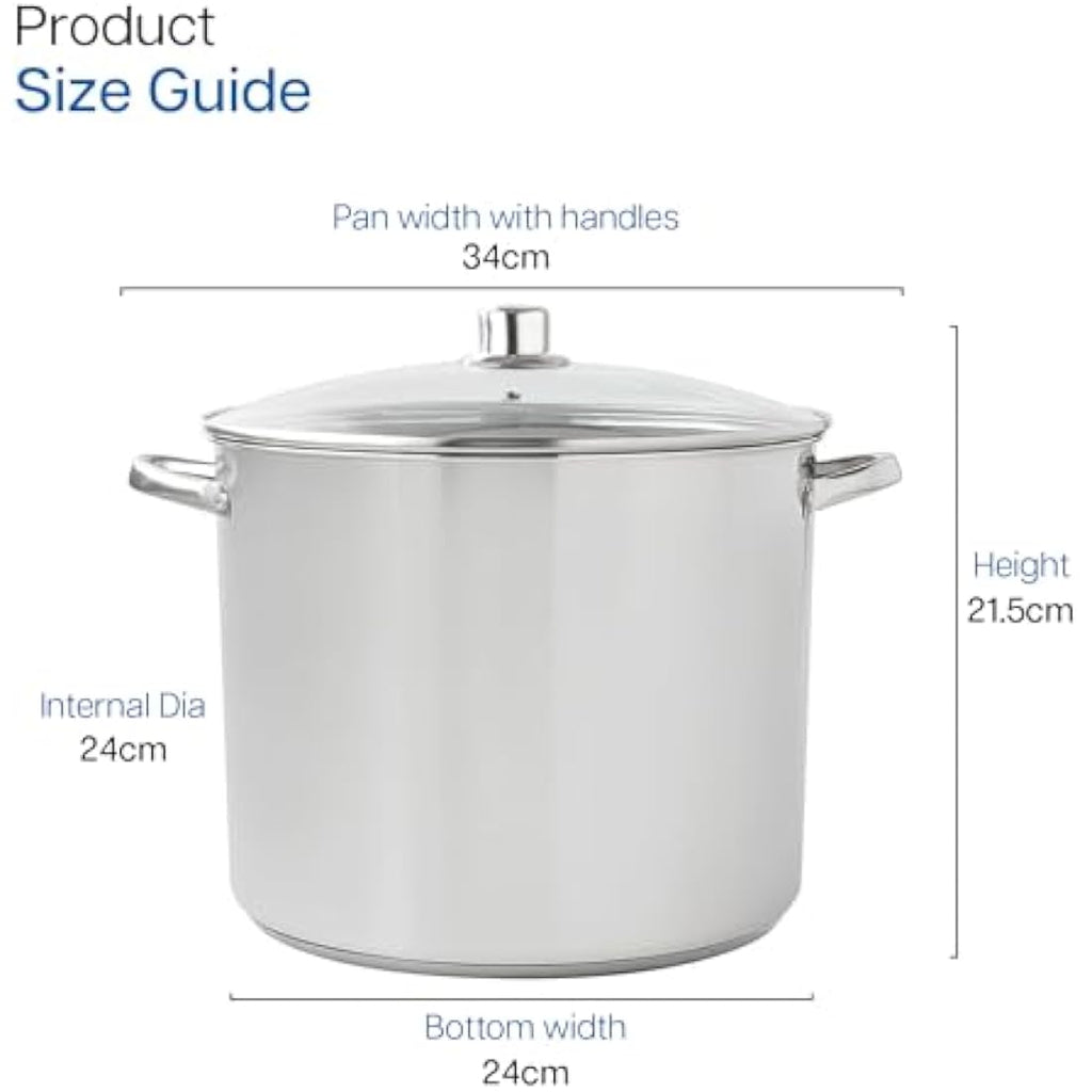 Jolof Store 9L Stainless Steel Stock Pot – Induction Soup & Pasta Pot