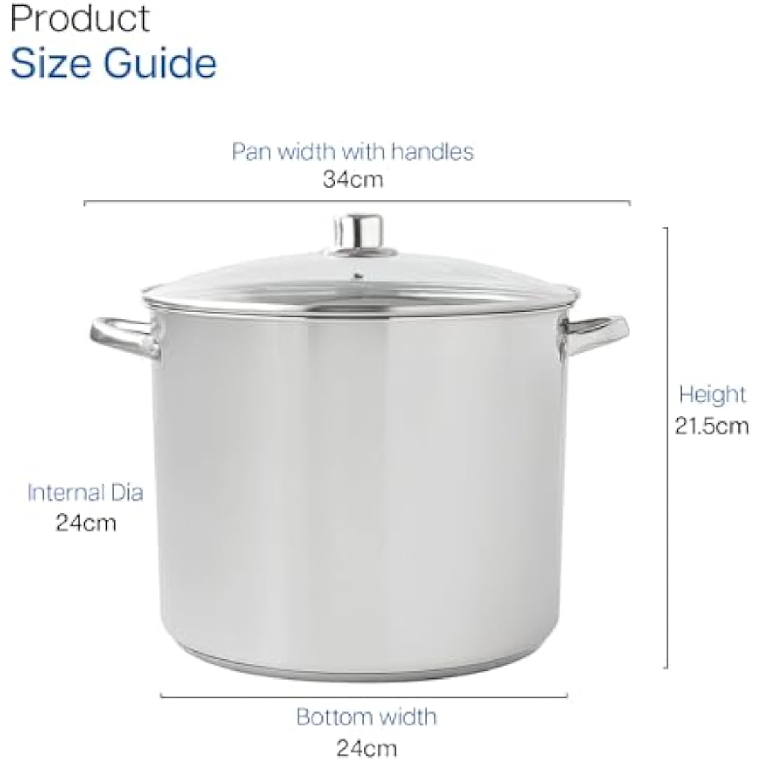 Jolof Store 9L Stainless Steel Stock Pot – Induction Soup & Pasta Pot
