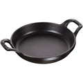 Staub Round Cast Iron Oven Dish - 20cm Matte Black Induction Cookware