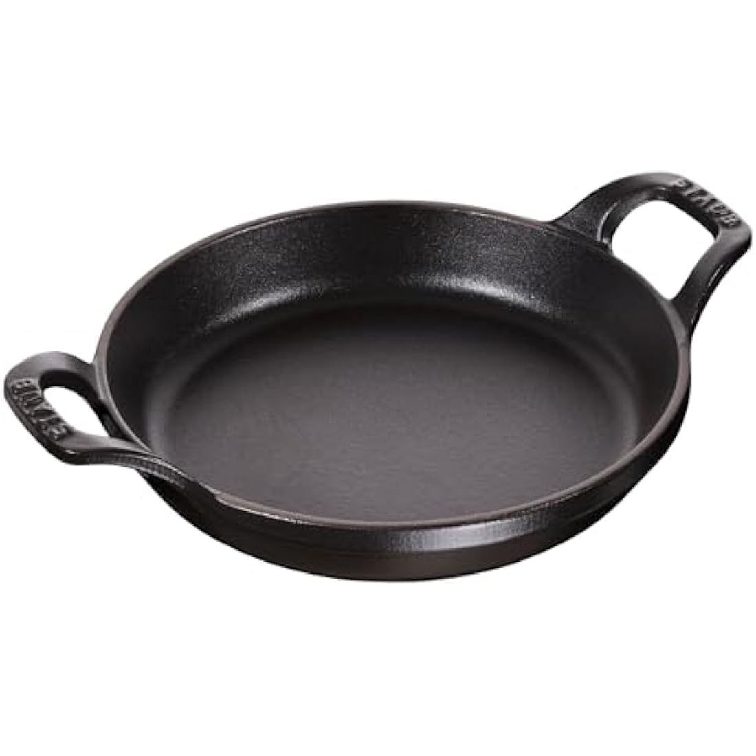 Staub Round Cast Iron Oven Dish - 20cm Matte Black Induction Cookware