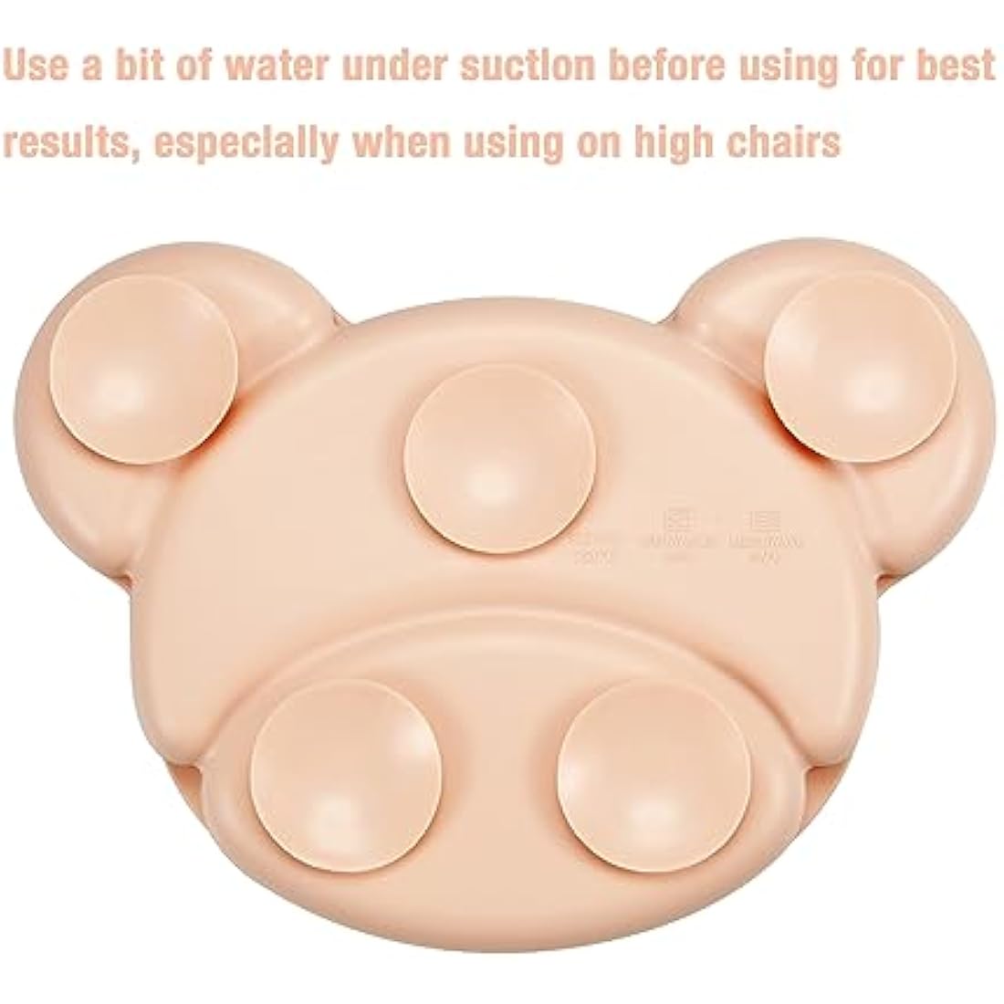 PandaEar Silicone Suction Plate and Utensils Set – Bear Shape Pink