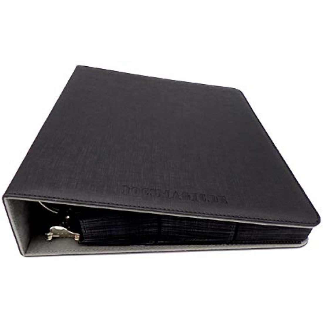 docsmagic.de 3-Ring Premium Card Album Black with 50 Sideloading Pages