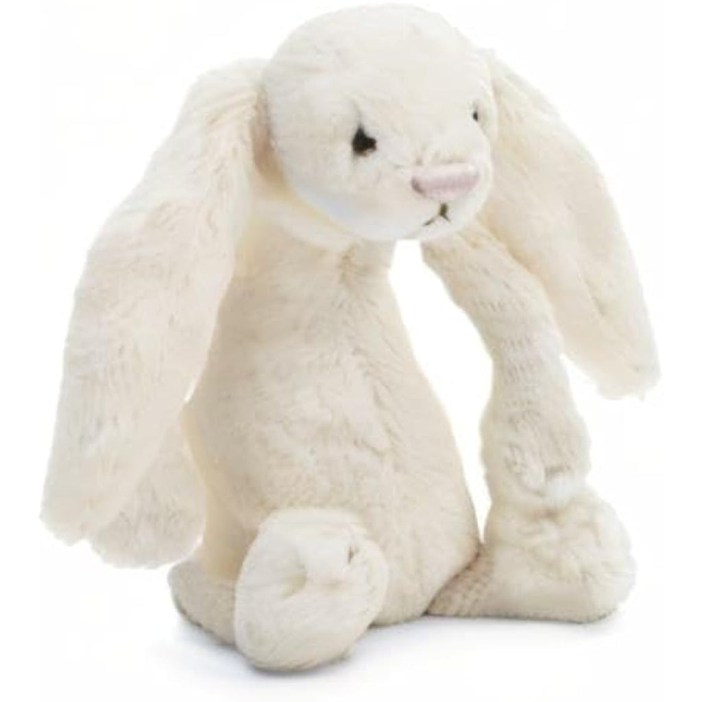 Jellycat Bashful Cream Bunny Stuffed Animal - Small 7-Inch Plush Toy
