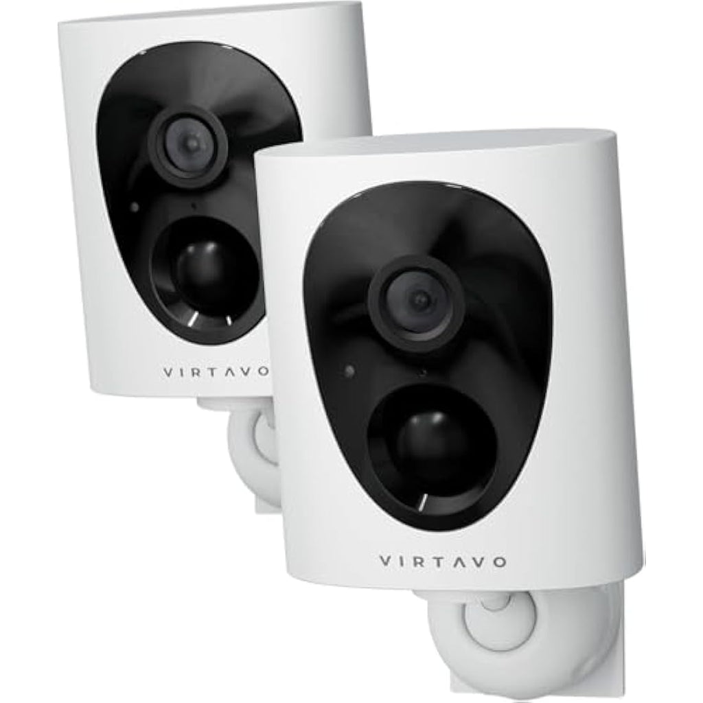 Virtavo 2K Wireless Security Camera – Battery Powered Night Vision (2 Pack)