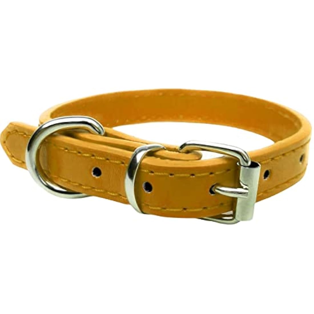 Vibrant PU Leather Dog Collar for Puppies and Large Dogs