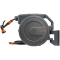 Giraffe Tools Retractable Garden Hose Reel | 35m Wall Mounted – Grey