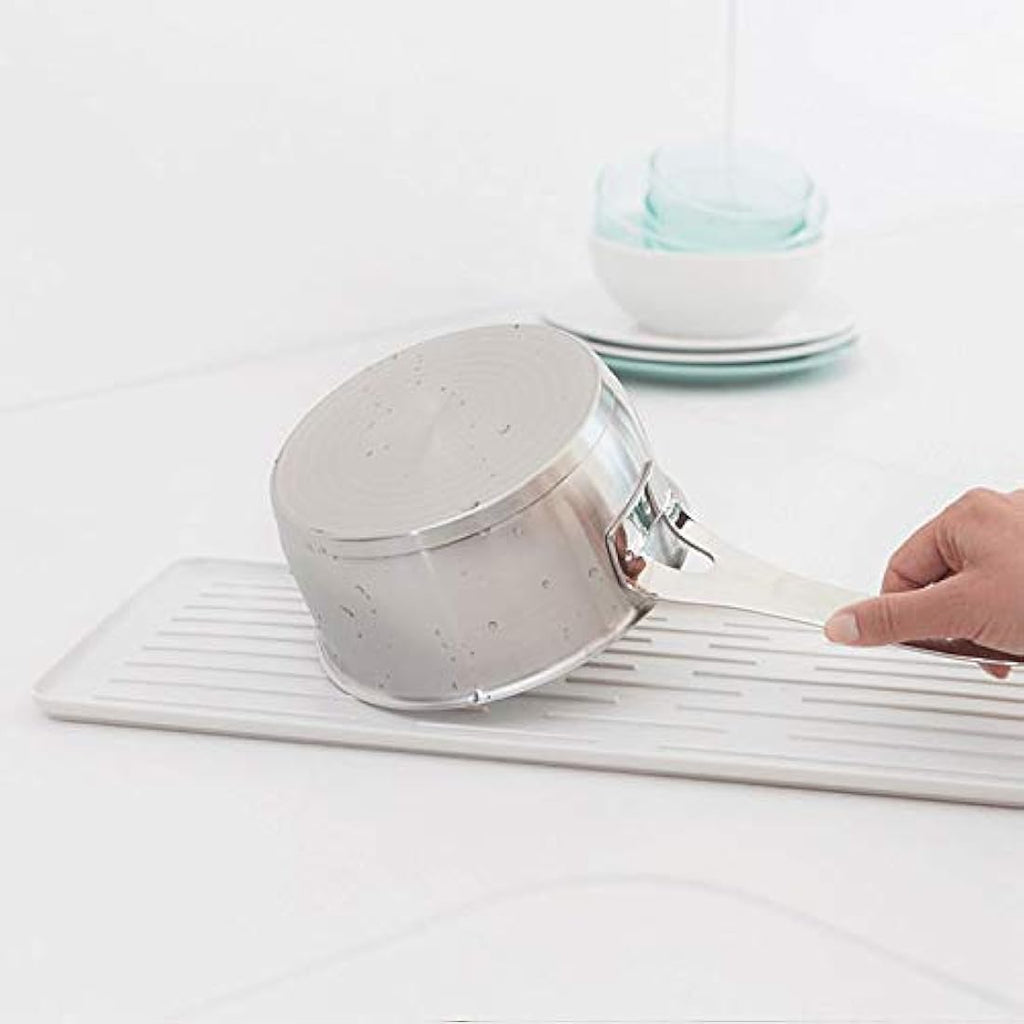 Brabantia Compact Dish Drying Rack | Aluminium with Cutlery Basket