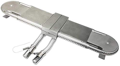 LOKHING Stainless Steel Adjustable BBQ Grill Oblong Tube Burner (15-22")