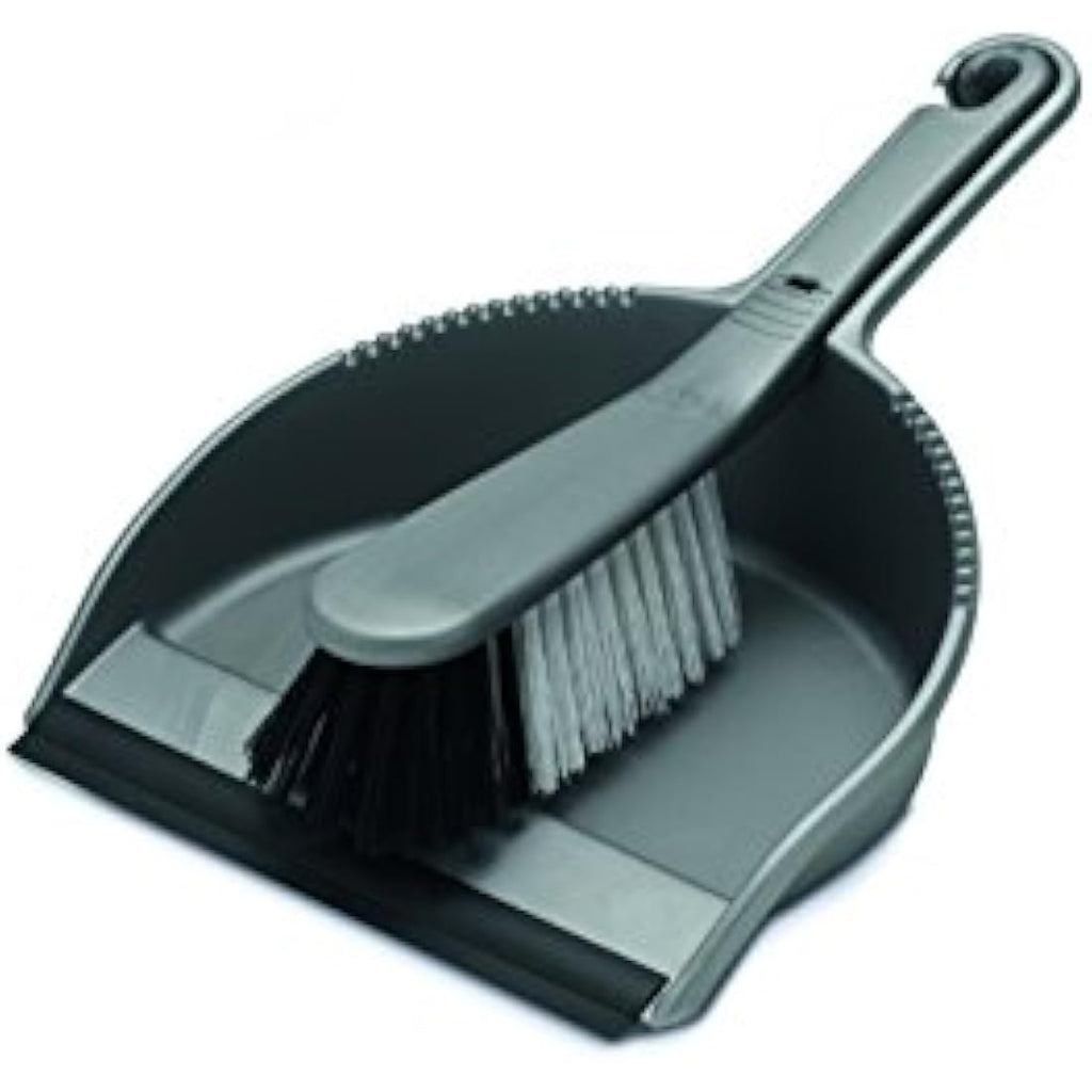 Addis Soft Dustpan and Brush Set – Metallic Heavy Duty Cleaning Tool