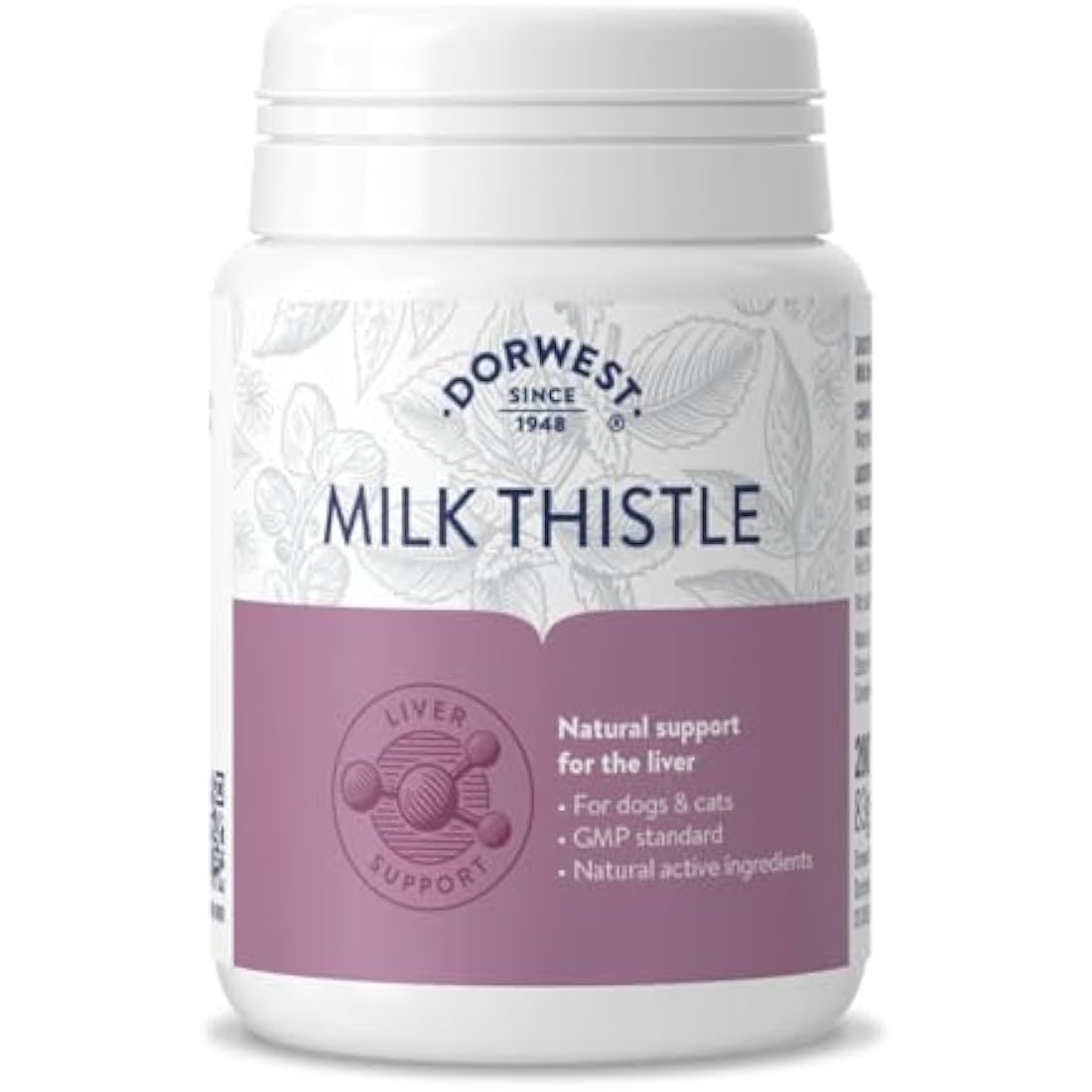 Dorwest Milk Thistle Tablets for Dogs and Cats – Liver Support, 200ct