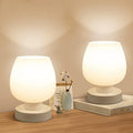 Touch Bedside Table Lamps | Set of 2 Dimmable Opal Glass