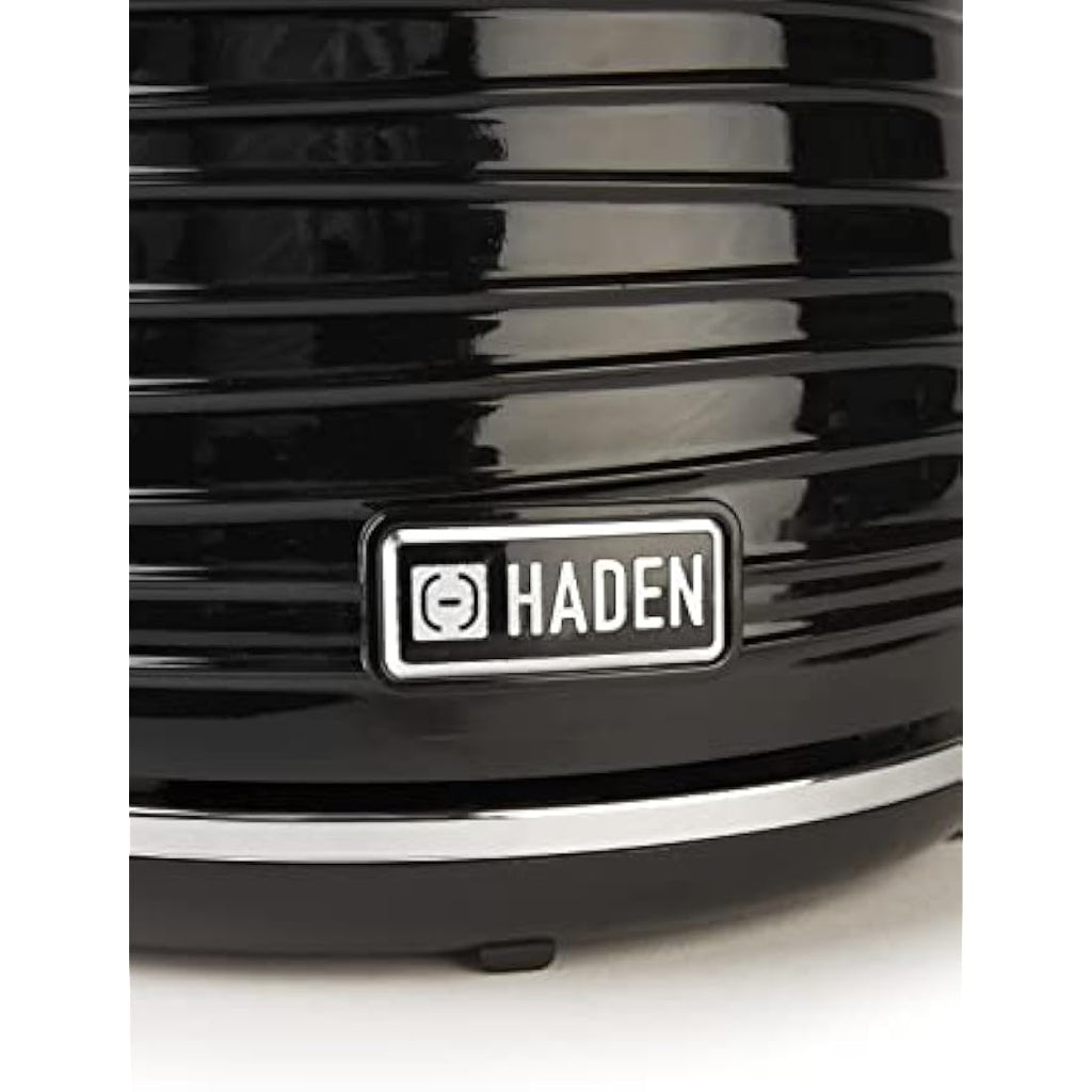 Haden Devon 1.7L Electric Kettle – Black Cordless Swivel Base