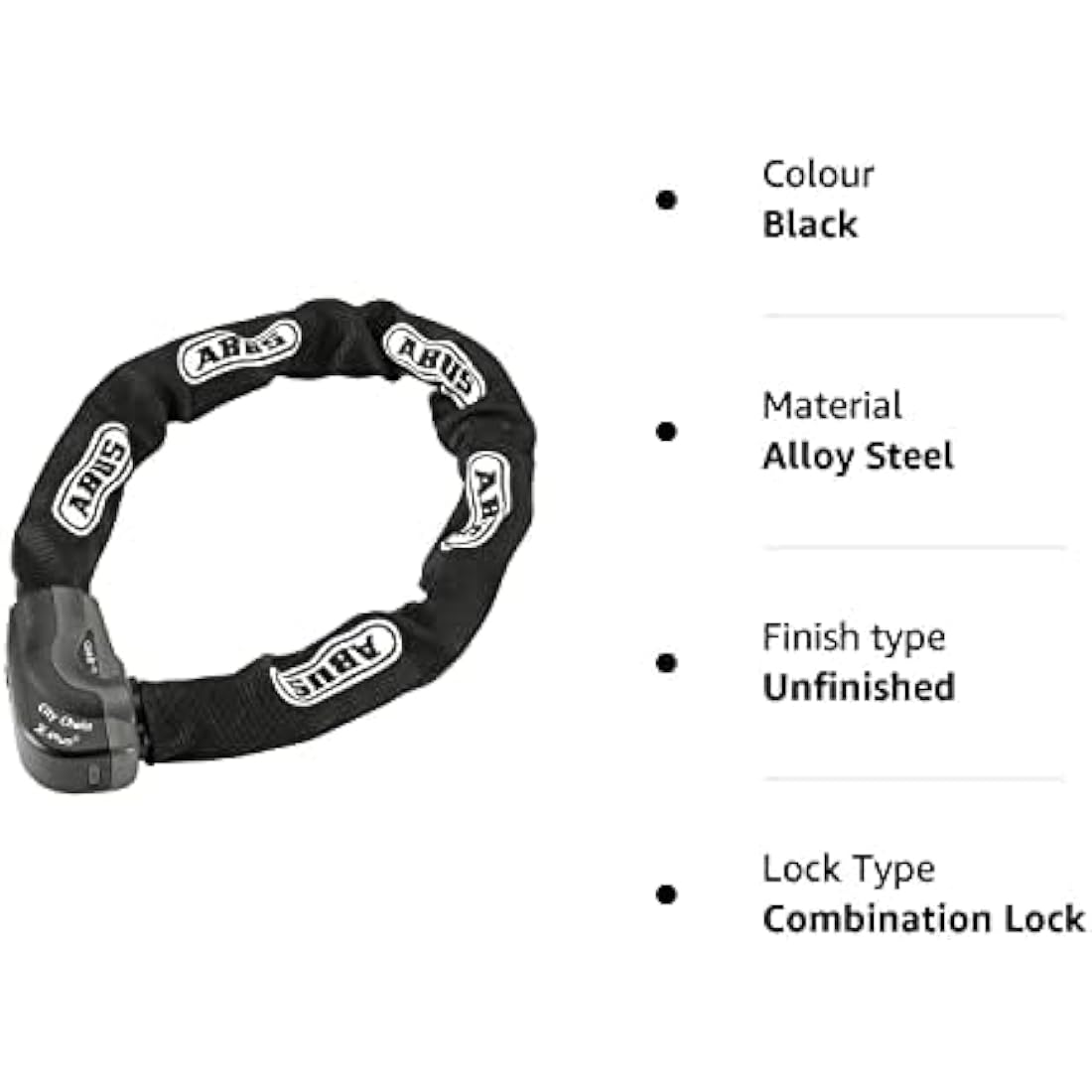 ABUS Granit CityChain XPlus 1060 – Kettenschloss aus Stahl – 85 cm