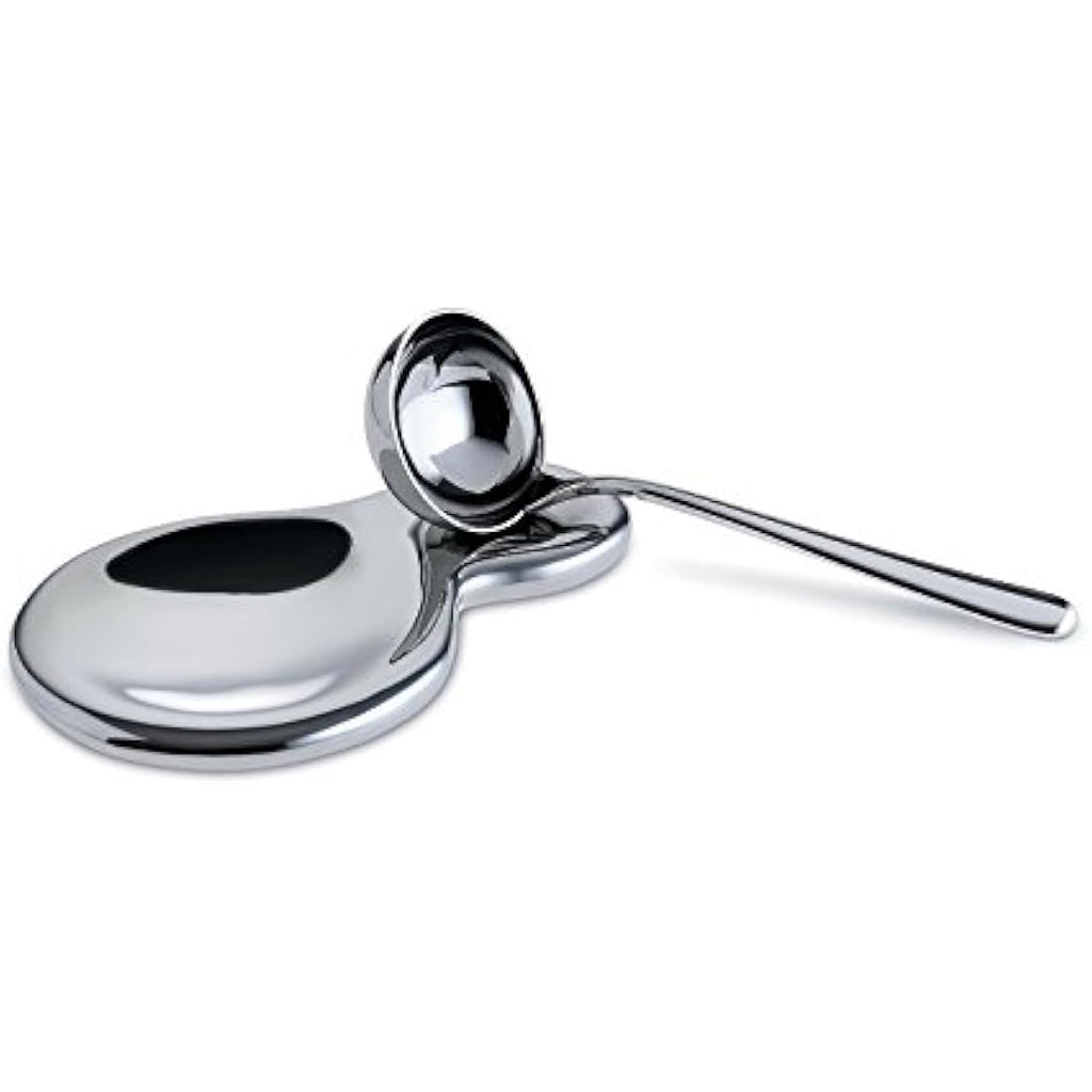 Alessi T-1000 Stainless Steel Spoon Rest and Utensil Holder – Silver