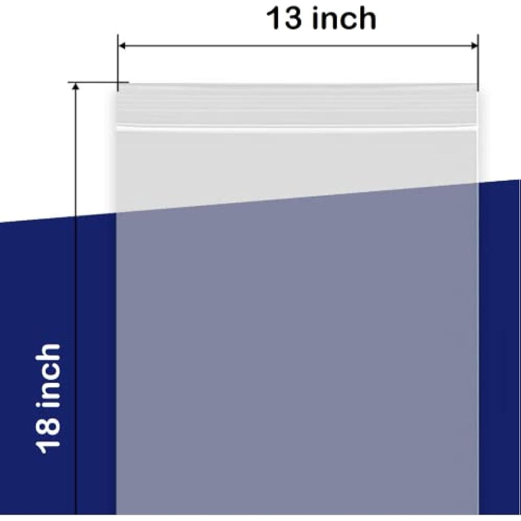 Sabco 100 Grip Seal Bags | 13x18 Clear Resealable Zip Lock Plastic