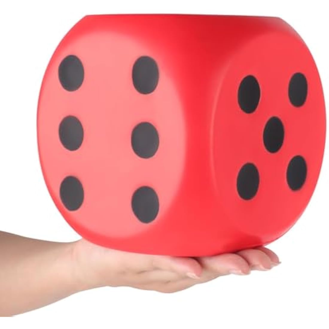 Anboor 5.9'' Giant Foam Dice – Scented Squishy Stress Relief Toy (Red)