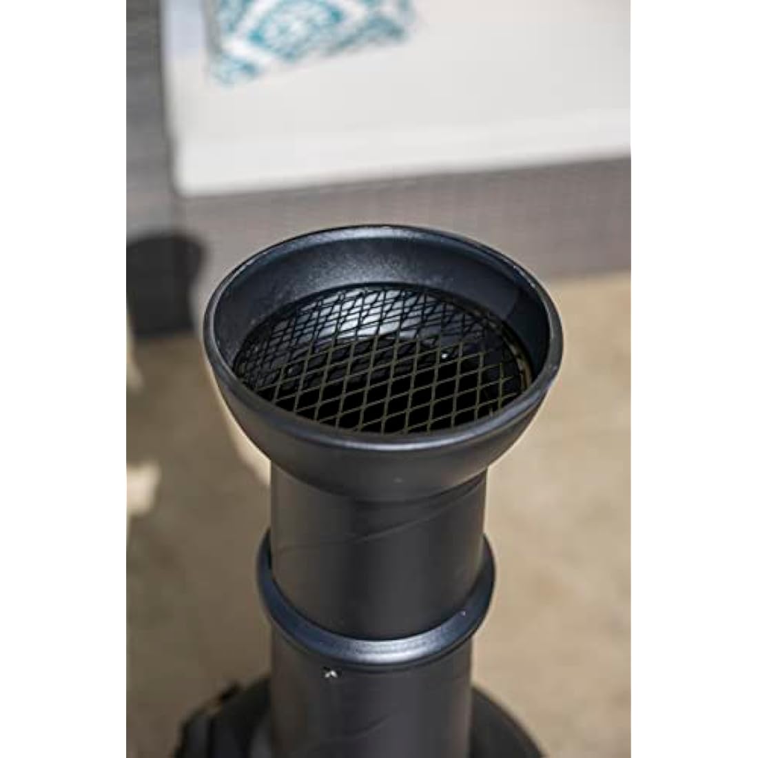 Murcia Large Steel Chiminea | Black Patio Heater with BBQ Grill