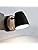 Modern Black Wall Light – Rotatable Wood & Metal Sconce